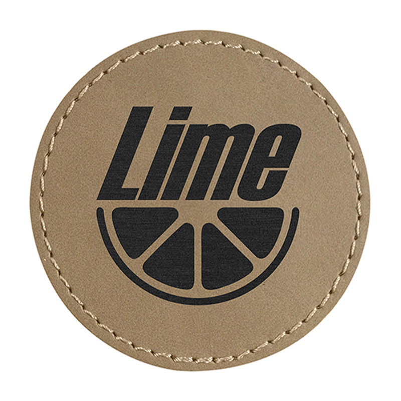 2 1/2-дюймовые круглые нашивки из кожзаменителя
