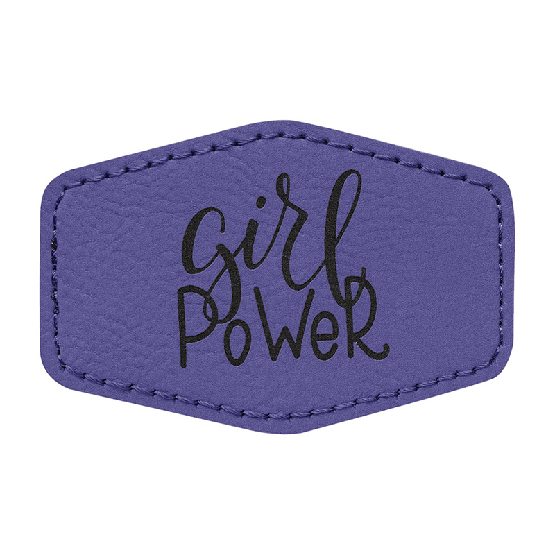 Шестигранные нашивки из кожзаменителя 3 x 2 дюйма