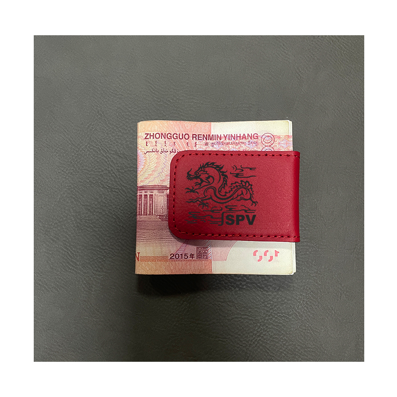 Лазерный зажим для денег из кожзаменителя