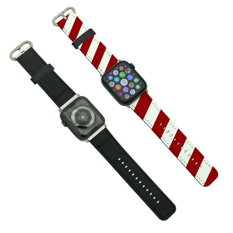 Ремешки для Apple iWatch из искусственной кожи с сублимацией для серий 4/5–40 мм