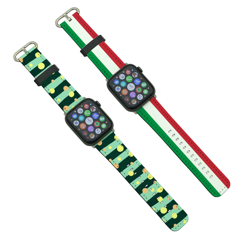 Ремешки для Apple iWatch из искусственной кожи с сублимацией для серий 4/5–40 мм